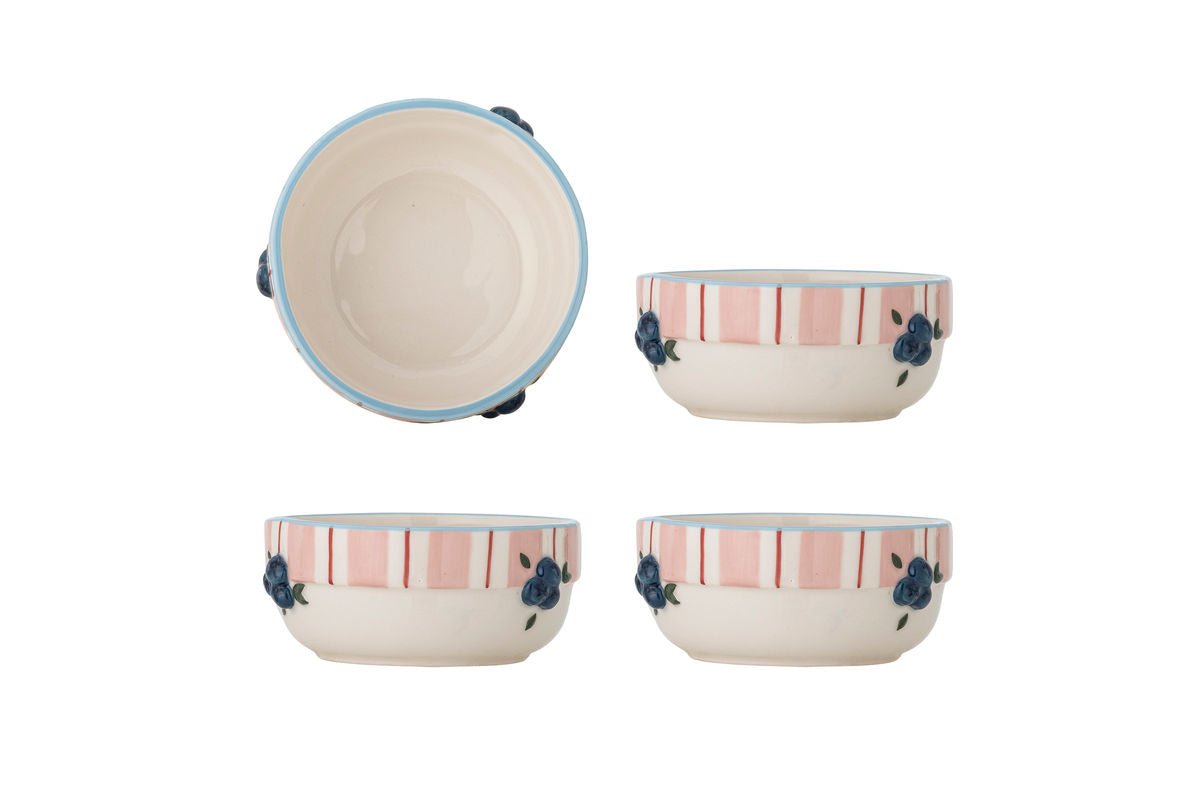 Schalen-Set Berry – 4-teiliges Steingut-Set in Rosé