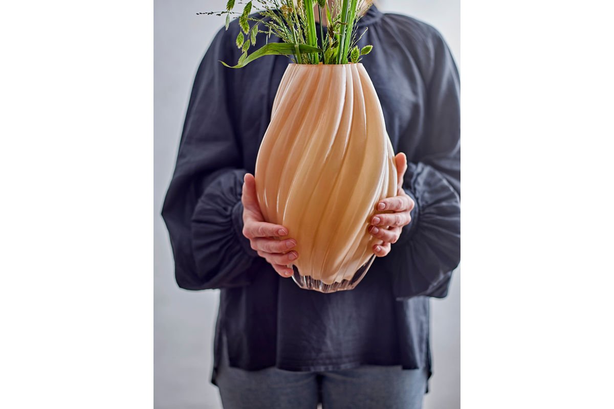 Vase „Kairoa“ – Naturfarbenes Glas