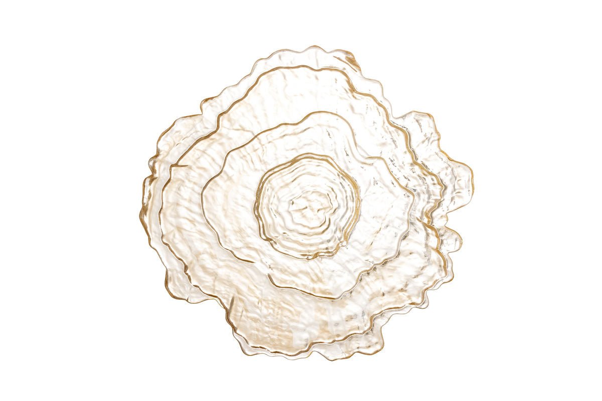 Schale Amiri – aus Glas in Natur mit sanfter Wellenform