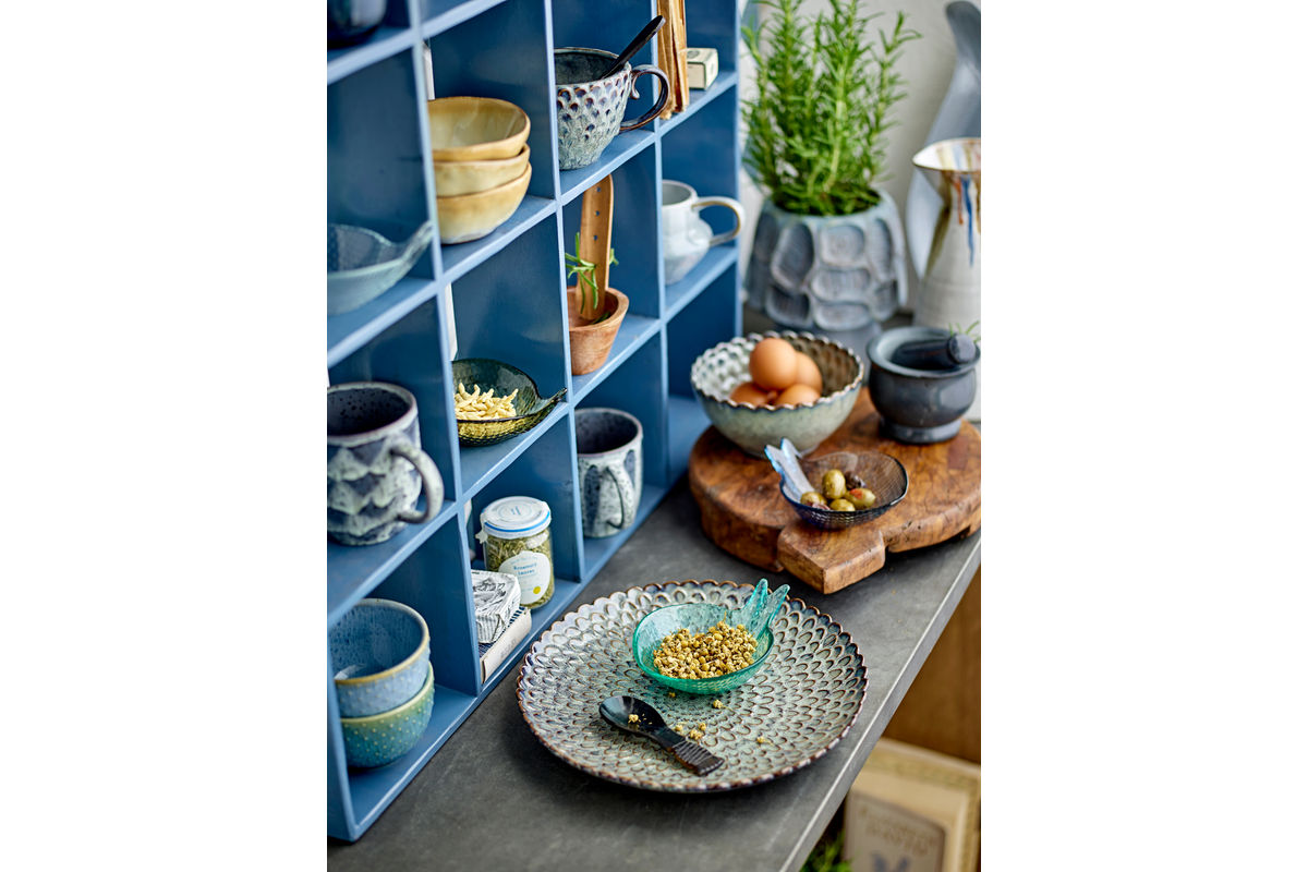 Becher-Set Lela – Grau, gefertigt aus Steingut (4er-Set)