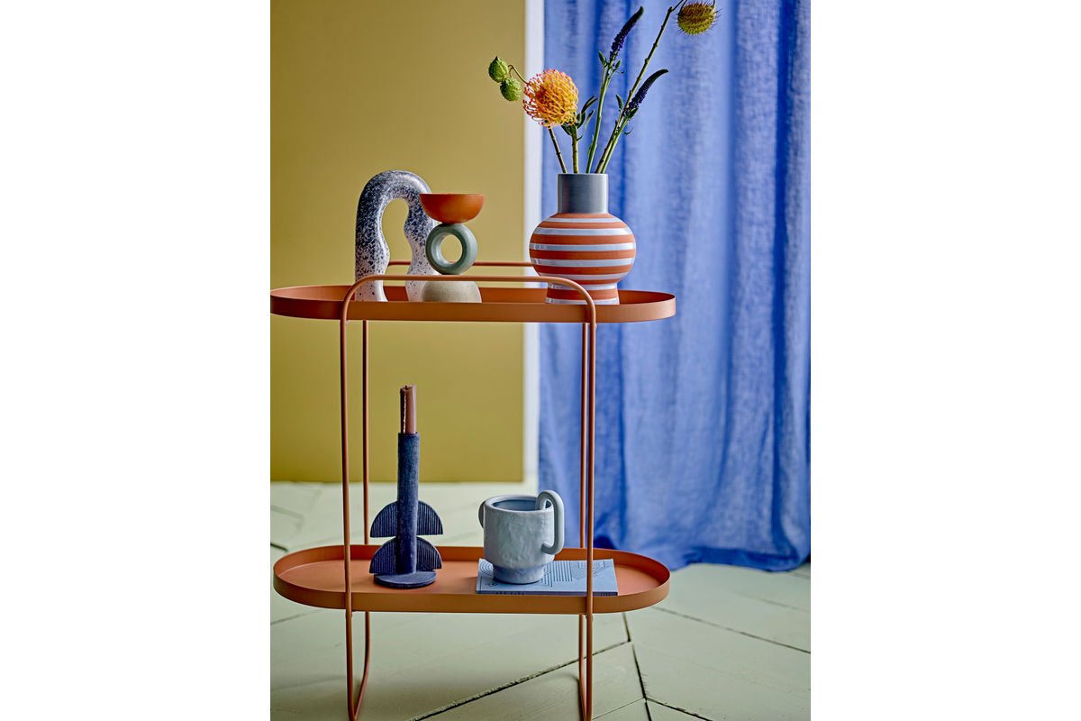 Vase Mara - Orange, aus Steingut