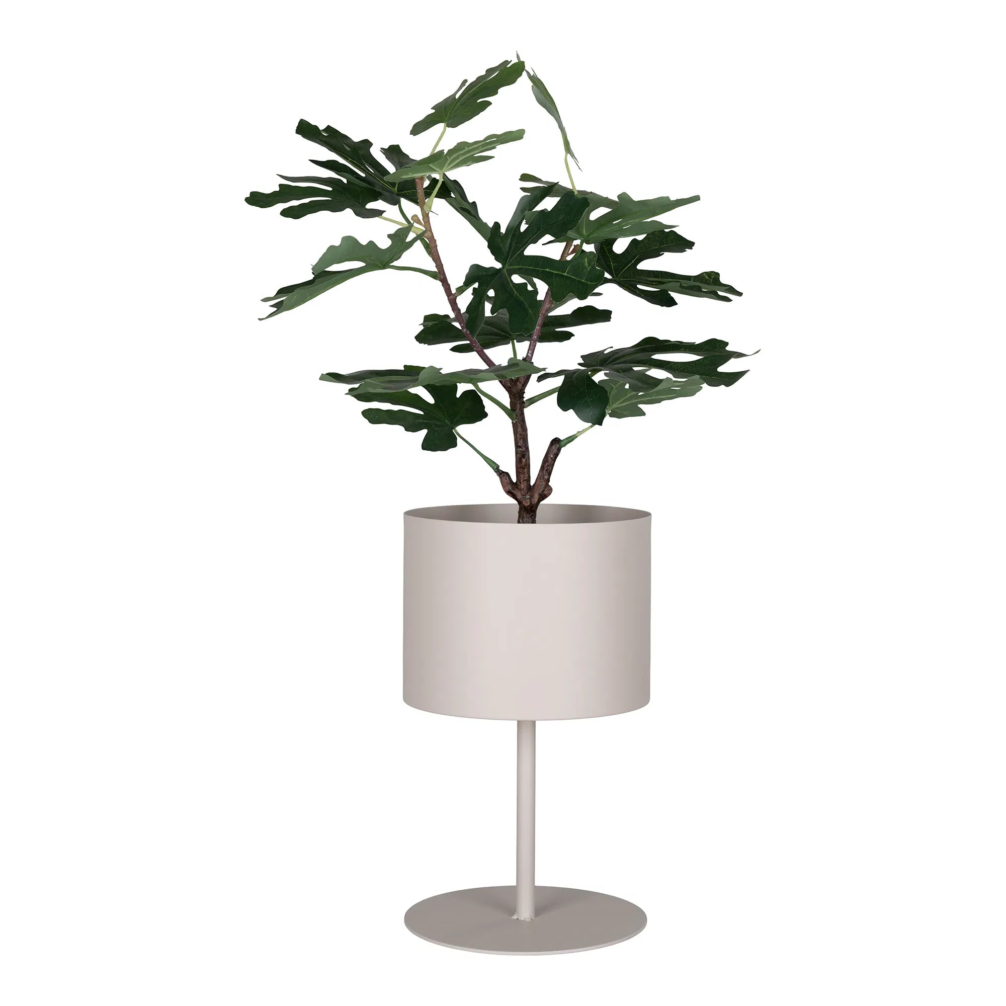 Blumentopf „Orviano“ – Sandfarbener Blumenständer aus Stahl