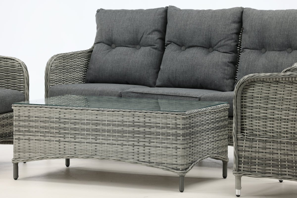 Garten Sofa-Set Ravion – 4-teilig mit Tisch in Grau