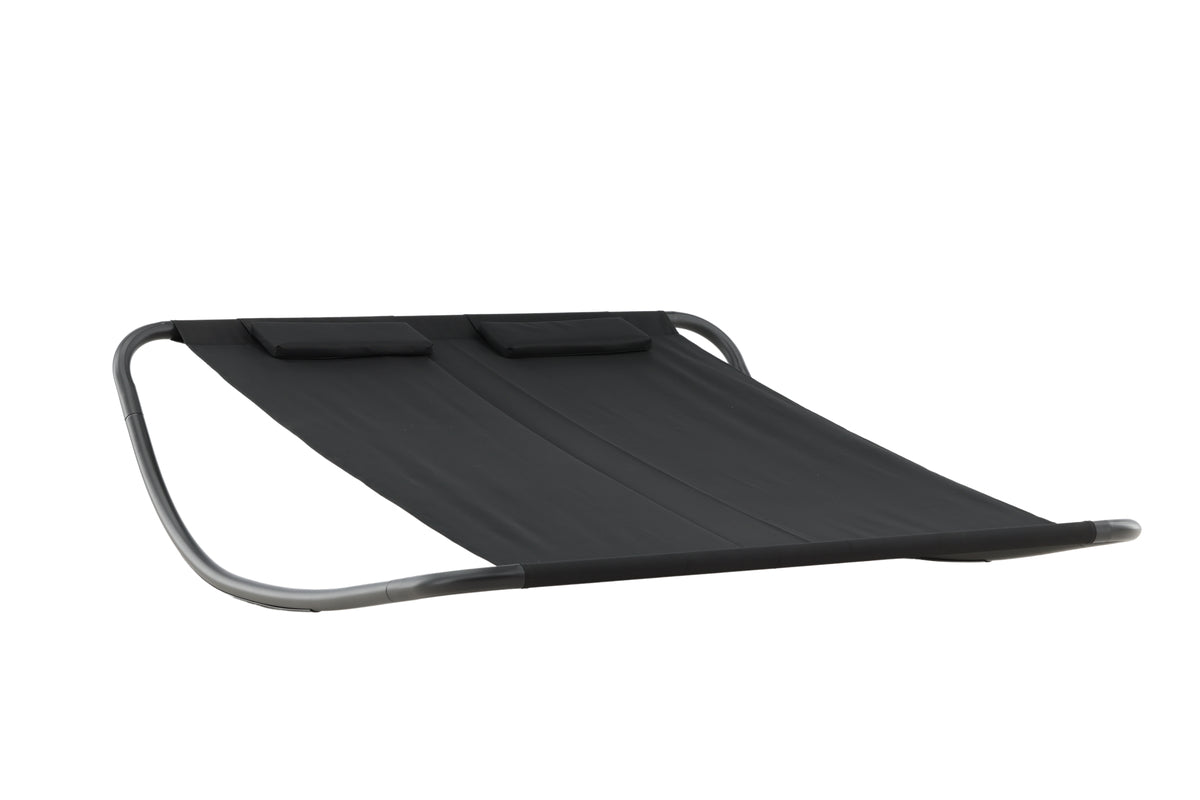 Sonnenliege Comfort - aus Polyester in Schwarz