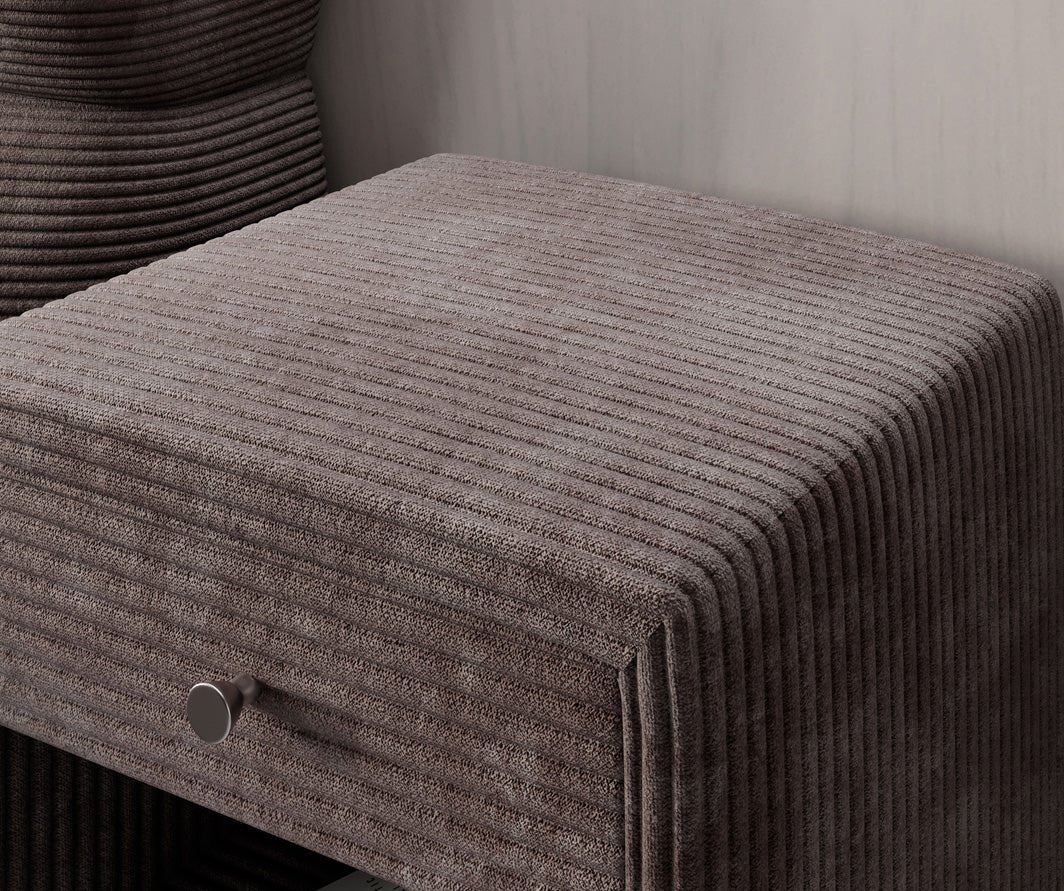 Designer Nachttisch Amy in Cord