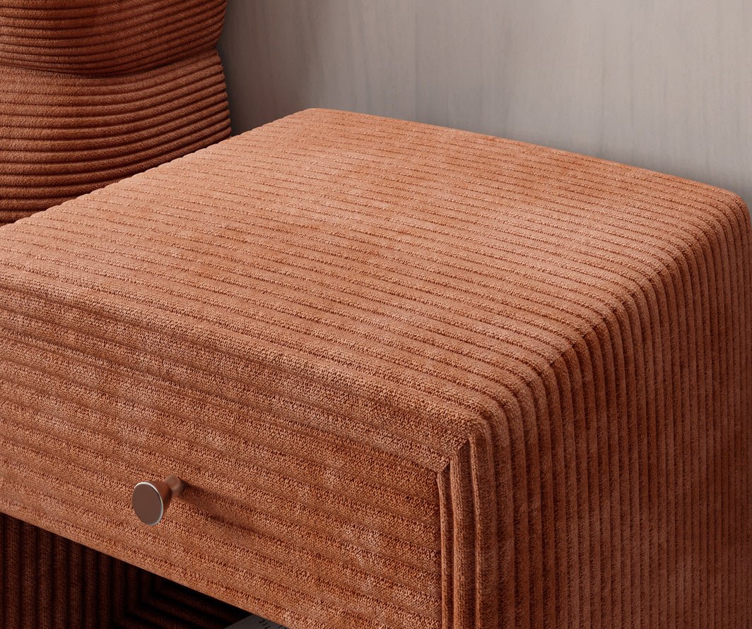 Designer Nachttisch Amy in Cord