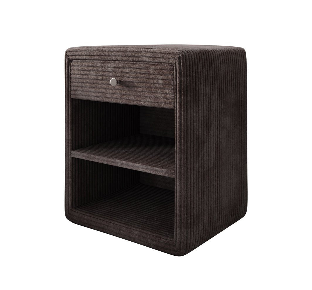 Designer Nachttisch Amy in Cord