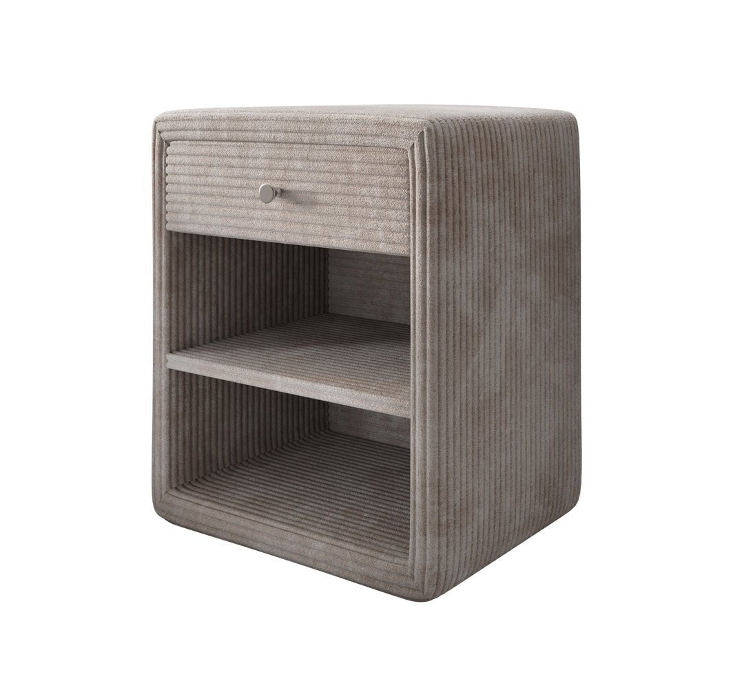 Designer Nachttisch Amy in Cord