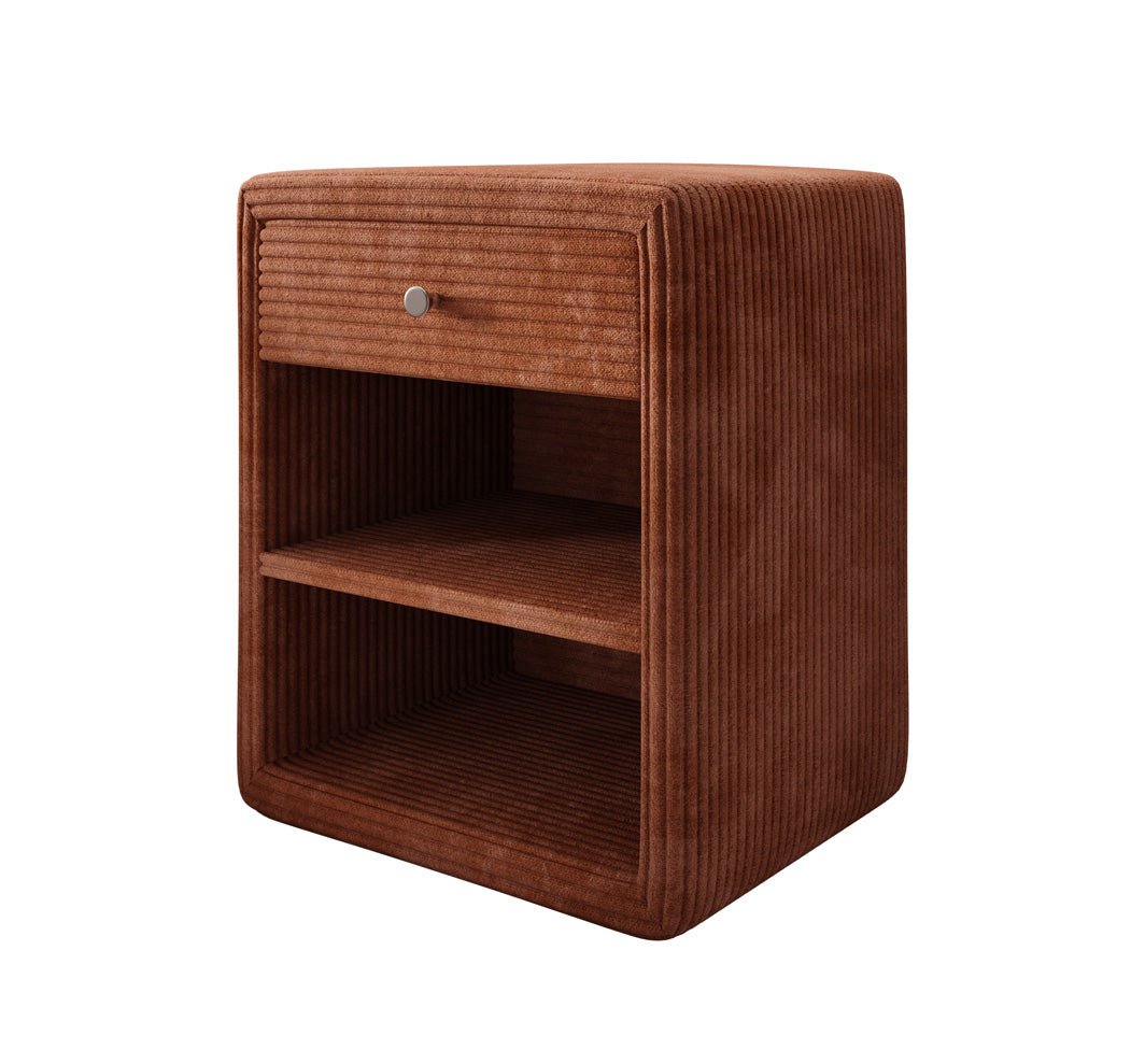 Designer Nachttisch Amy in Cord