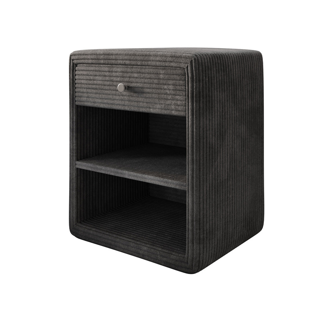 Designer Nachttisch Amy in Cord