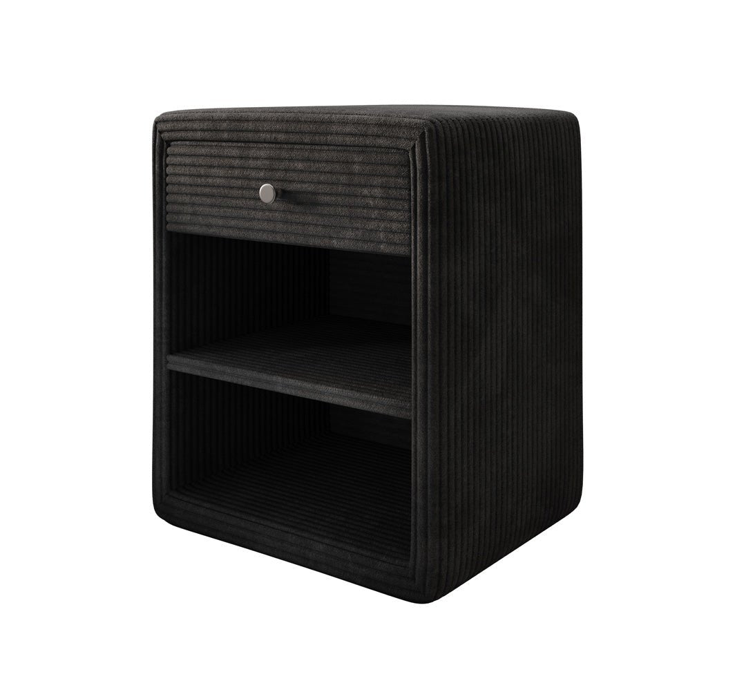 Designer Nachttisch Amy in Cord