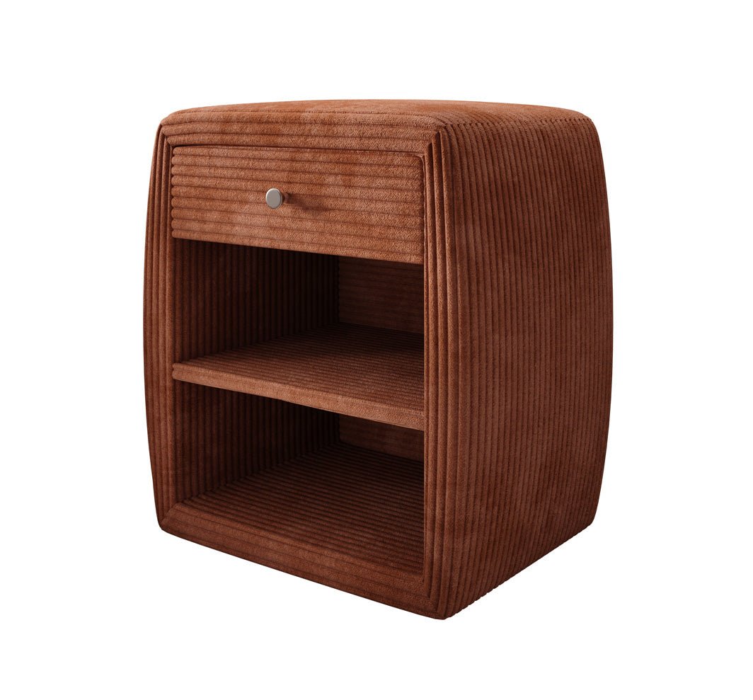 Designer Nachttisch Lilly mit USB Anschluss in Cord