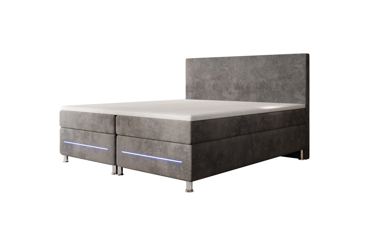 Boxspringbett Simple mit LED in Cord