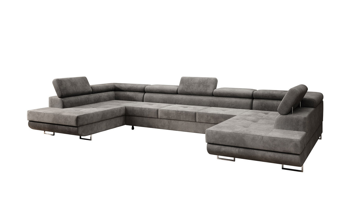 Designer Sofa Taormina mit Schlaf- und Klappfunktion in Cord