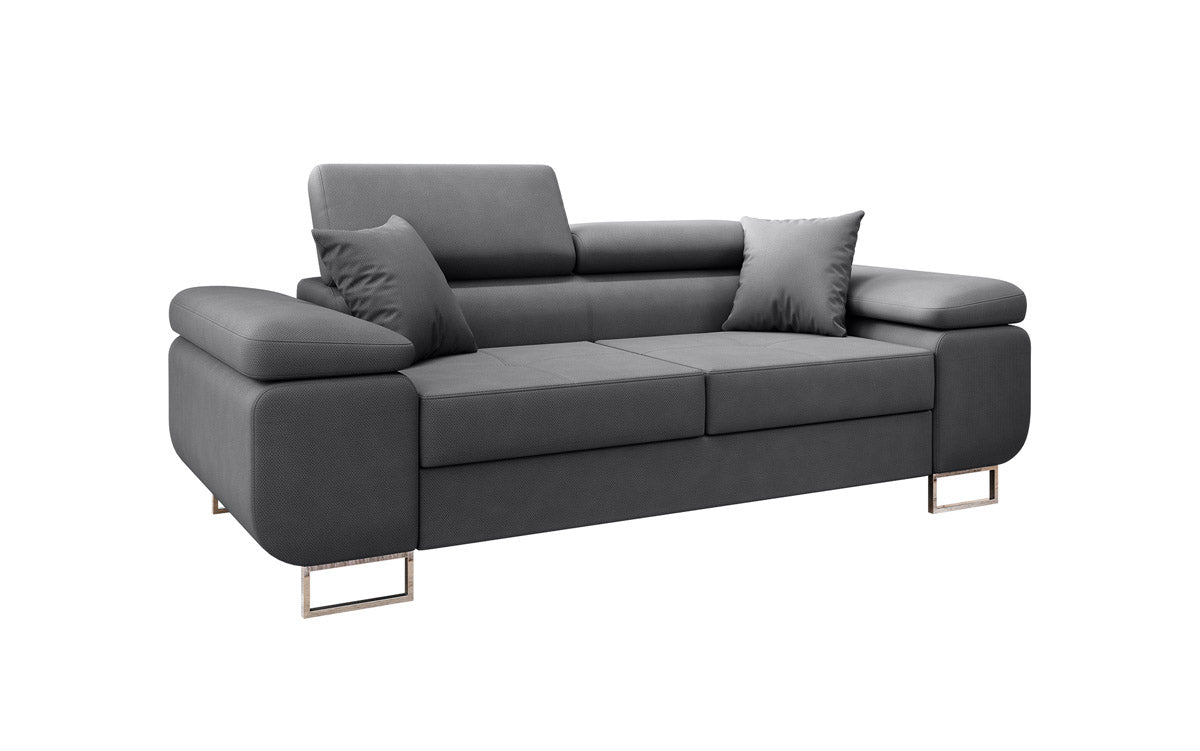 Designer 2er Sofa Triora mit Schlaffunktion in Stoff
