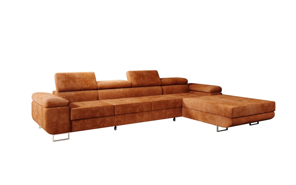 Designer Sofa Calvera Maxi mit Schlaf- und Klappfunktion in Cord