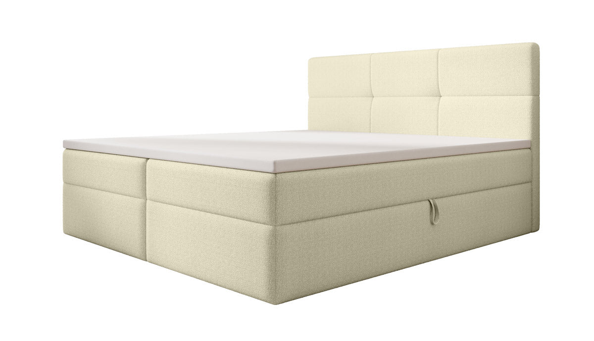 Boxspringbett Eleonora Bouclé mit Stauraum