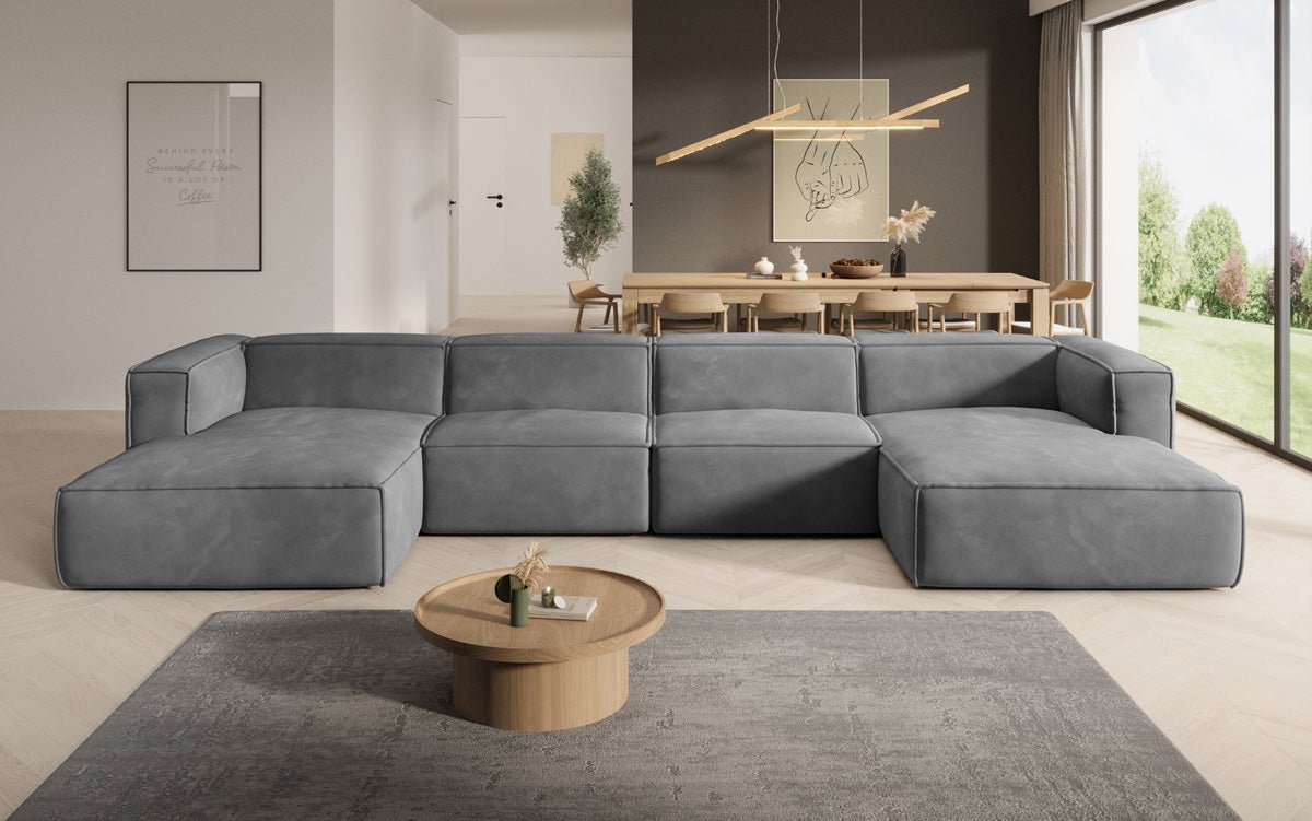 Designer Sofa Comfy U in Samt