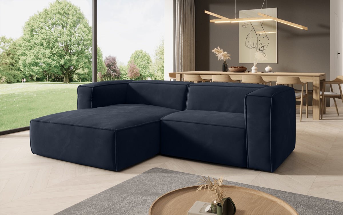 Designer Sofa Comfy L Mini in Samt