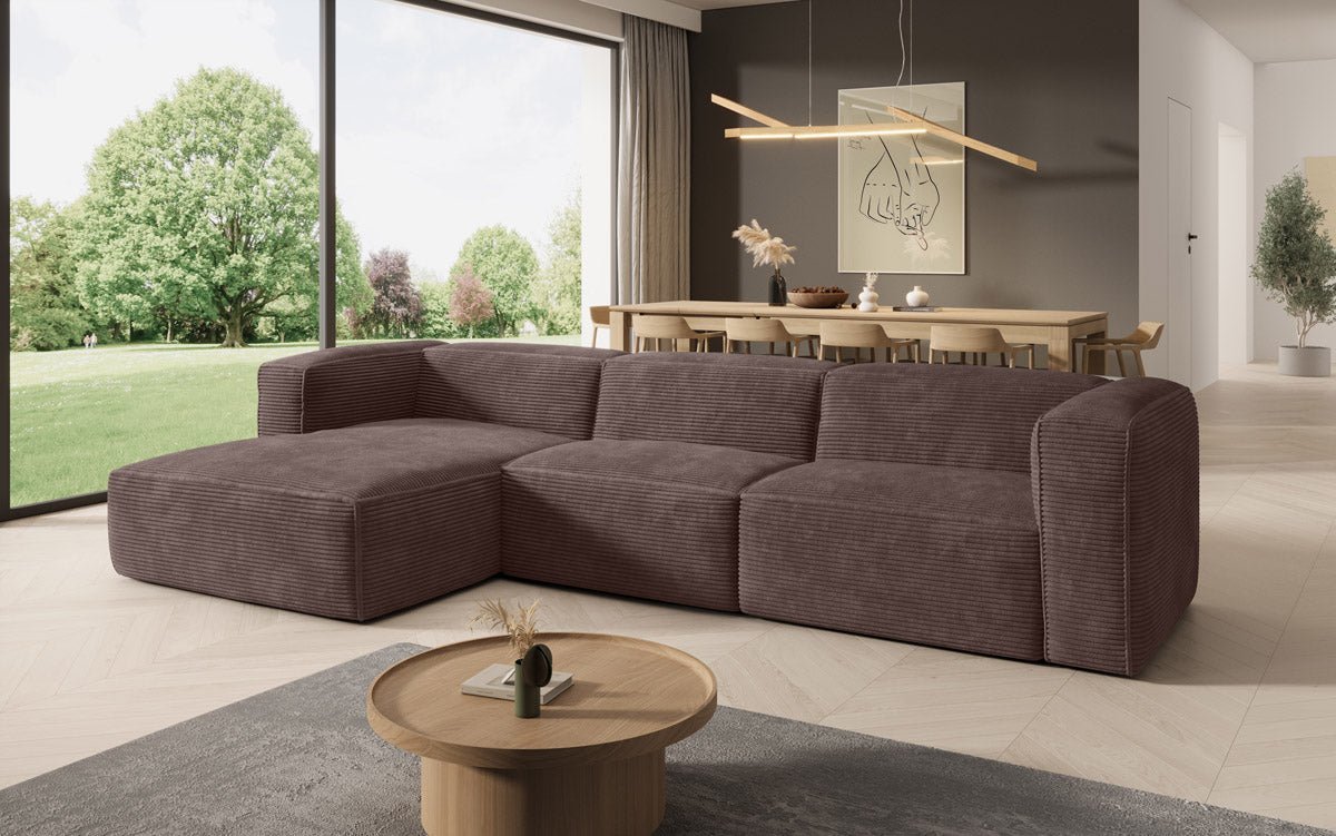 Designer Sofa Comfy L in Cord