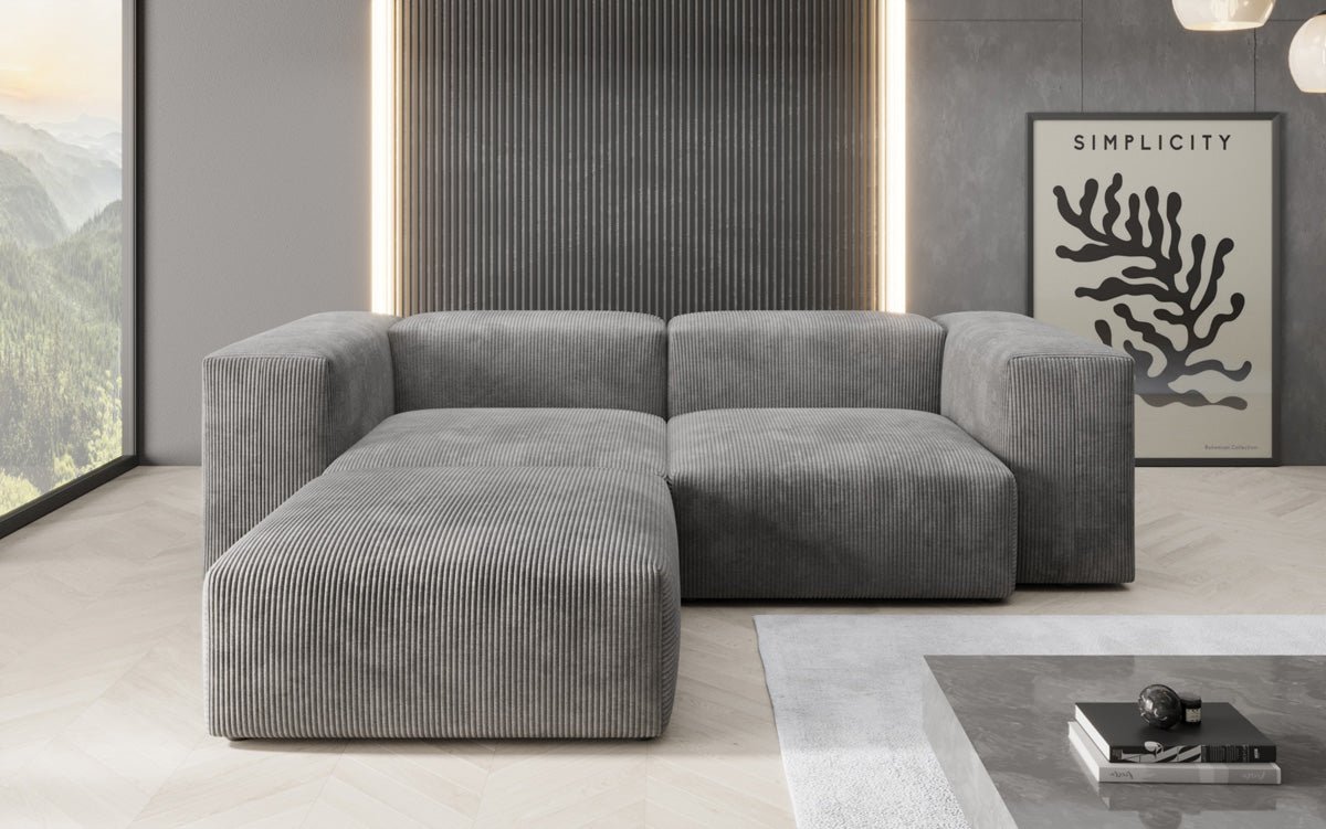 Designer L Sofa Snug Mini in Cord