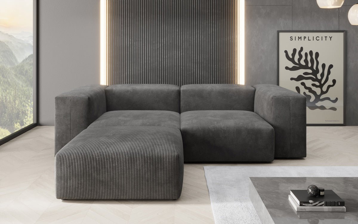 Designer L Sofa Snug Mini in Cord