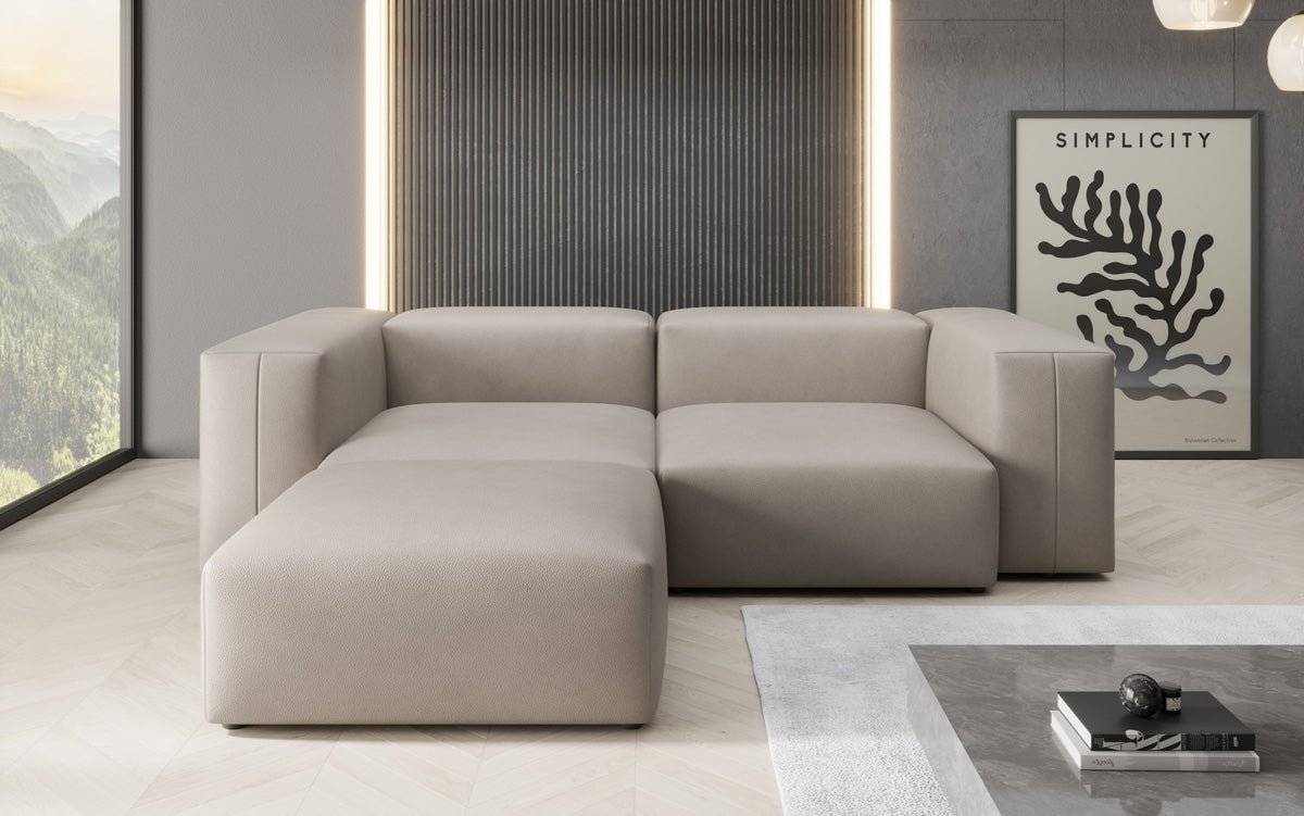 Designer L Sofa Snug Mini in Echtleder