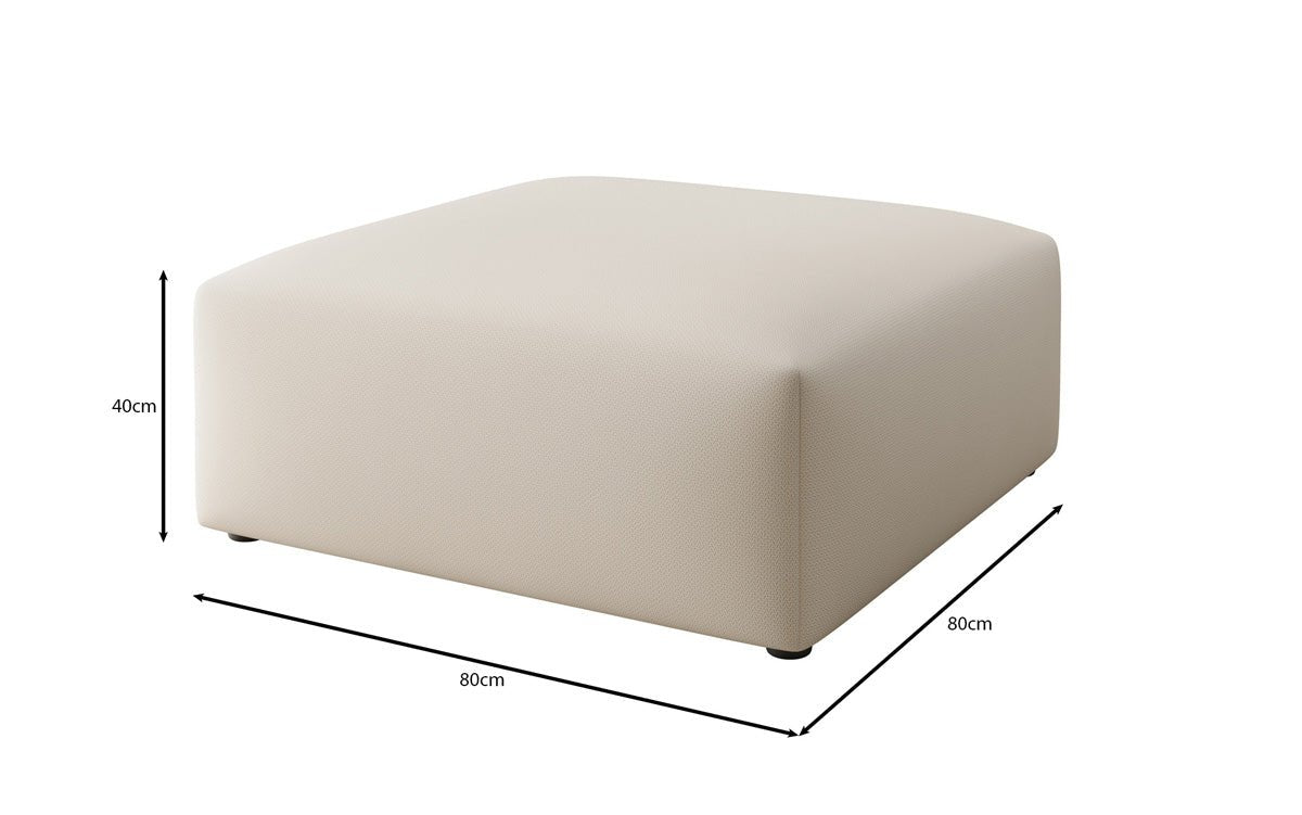 Beistellhocker 80 cm Snug aus Stoff