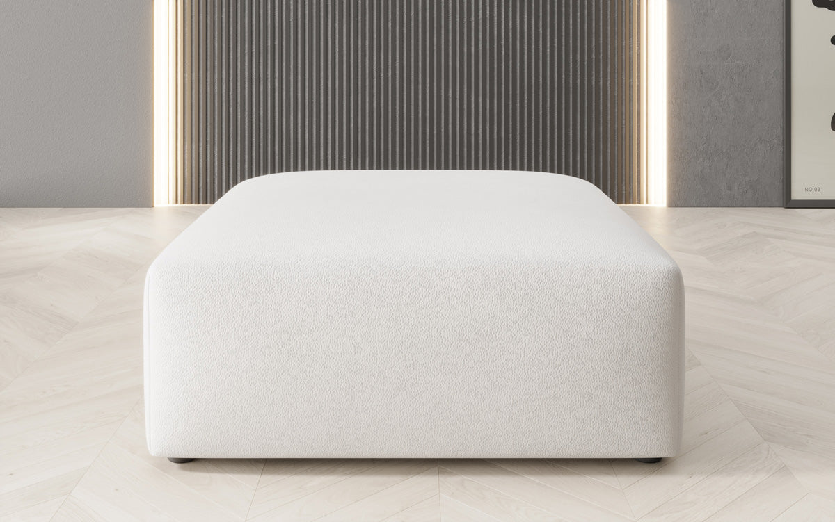 Beistellhocker 80 cm Snug aus Echtleder