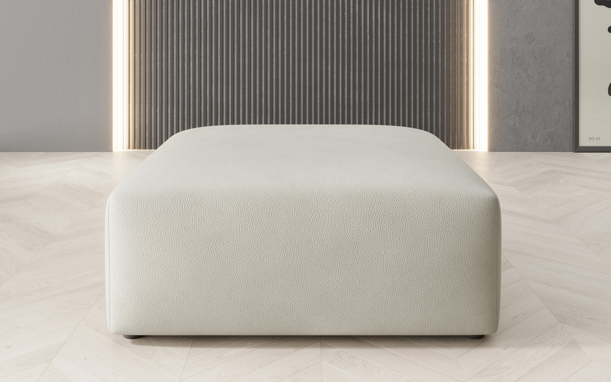 Beistellhocker 80 cm Snug aus Echtleder