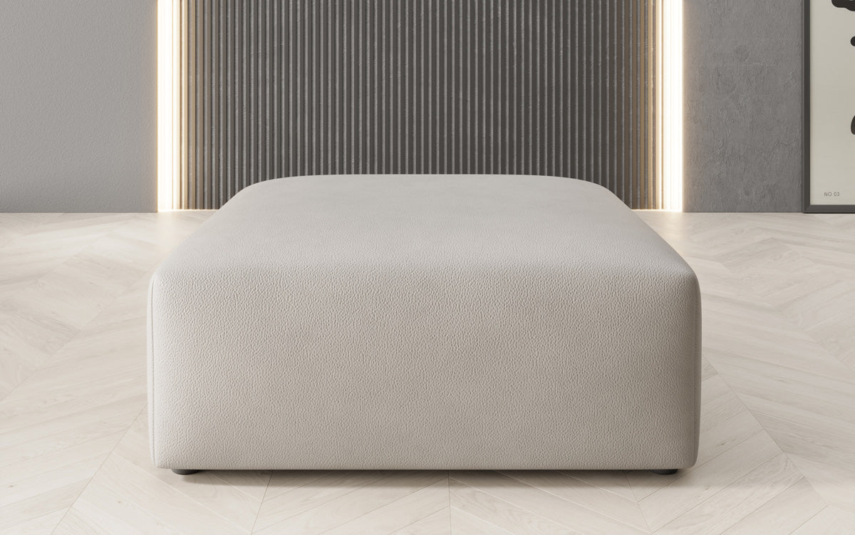 Beistellhocker 80 cm Snug aus Echtleder