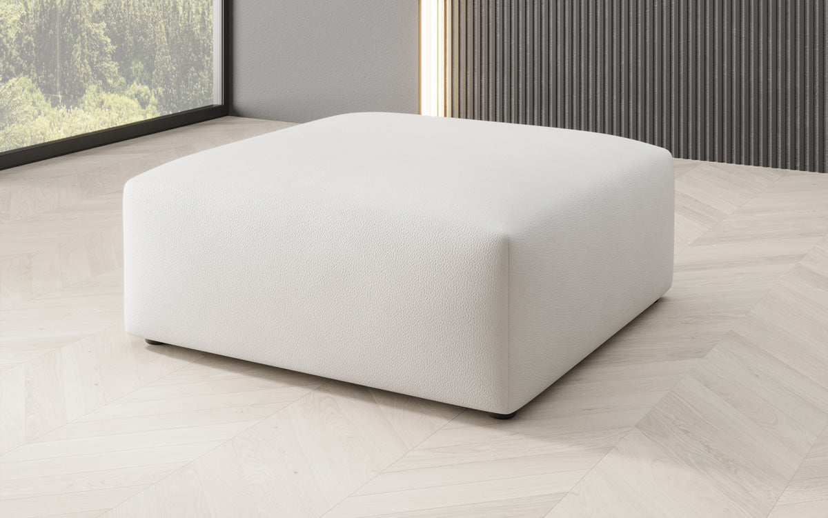 Beistellhocker 80 cm Snug aus Echtleder