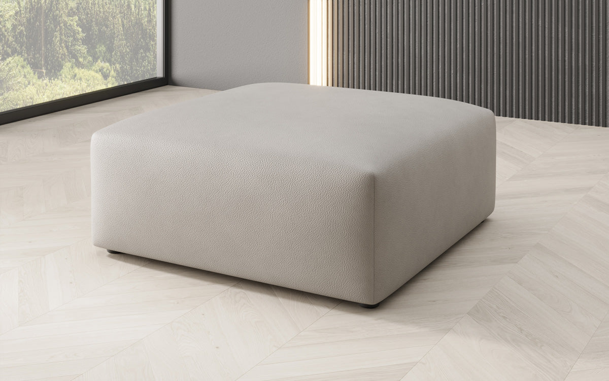 Beistellhocker 80 cm Snug aus Echtleder