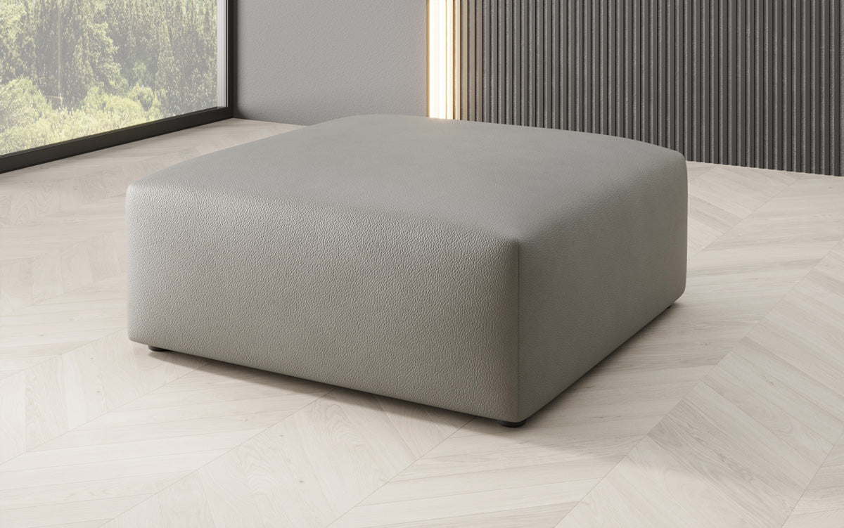 Beistellhocker 80 cm Snug aus Echtleder