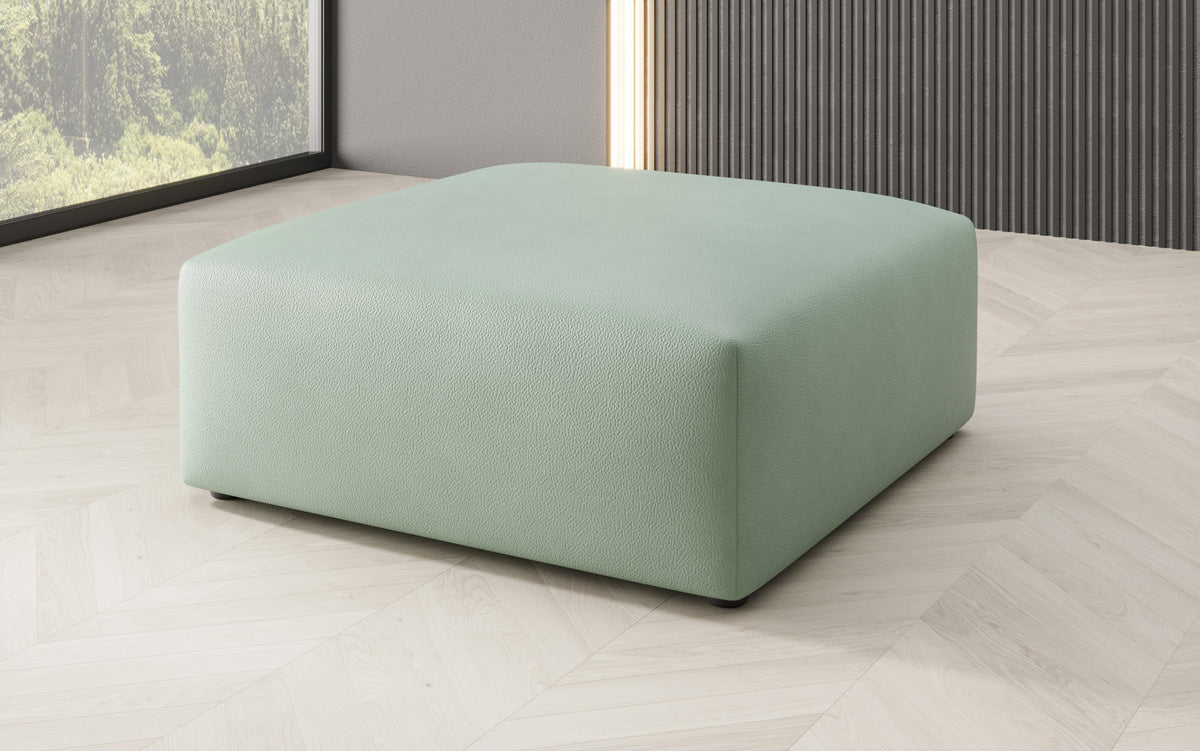 Beistellhocker 80 cm Snug aus Echtleder