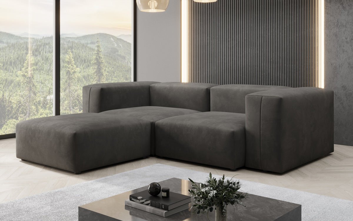 Designer L Sofa Snug Mini in Samt