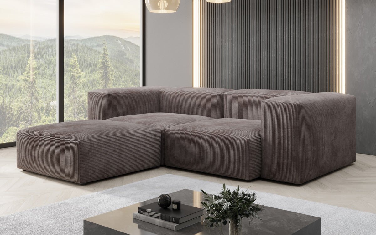 Designer L Sofa Snug Mini in Cord