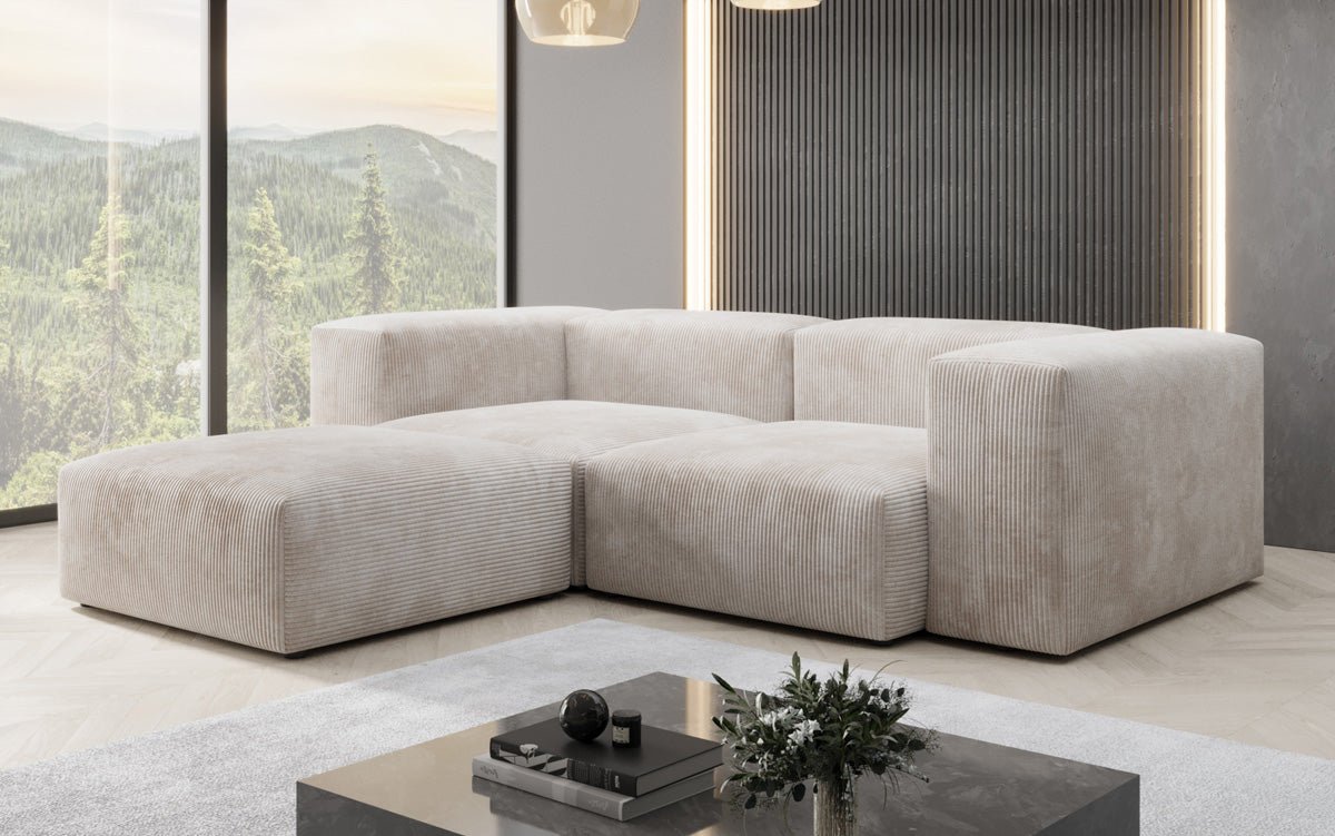 Designer L Sofa Snug Mini in Cord