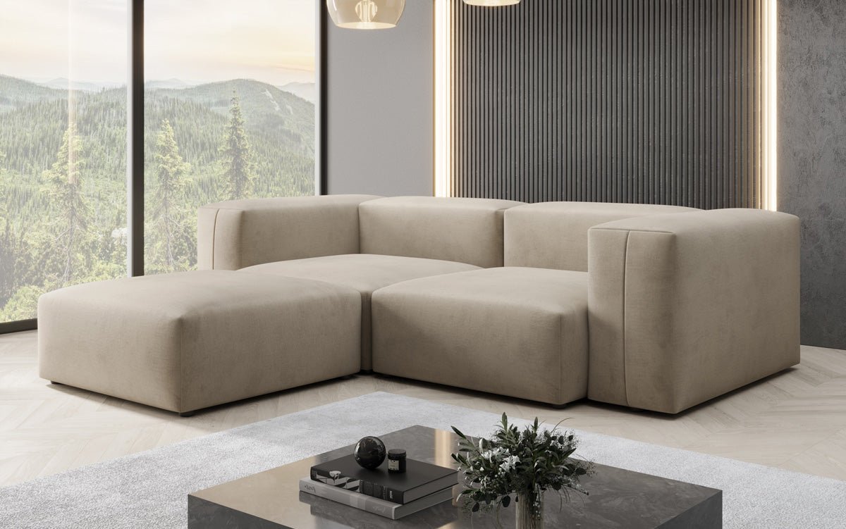 Designer L Sofa Snug Mini in Samt