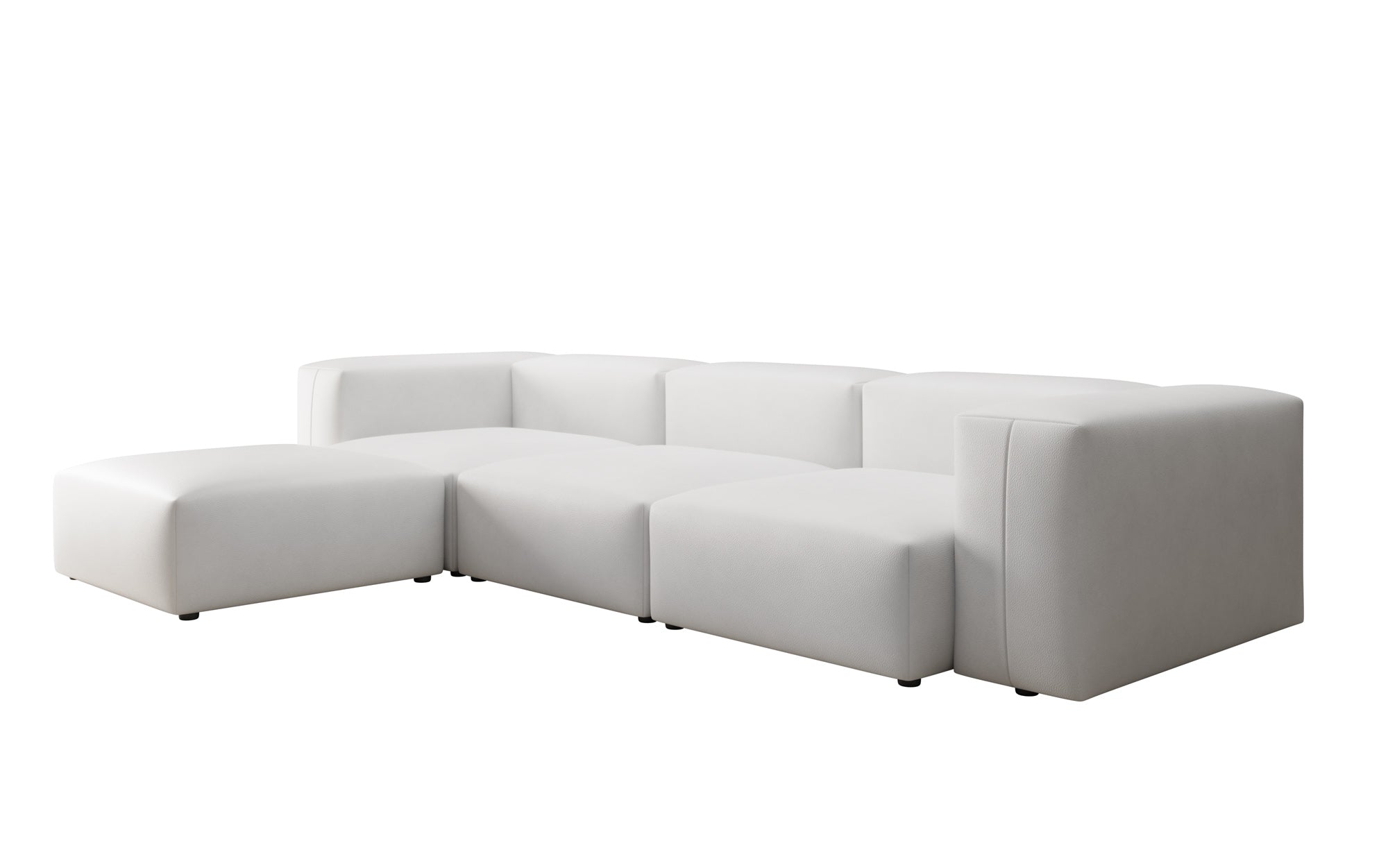 Designer L Sofa Snug in Echtleder