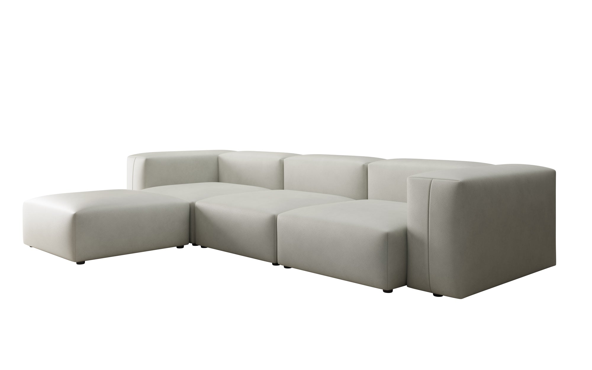 Designer L Sofa Snug in Echtleder