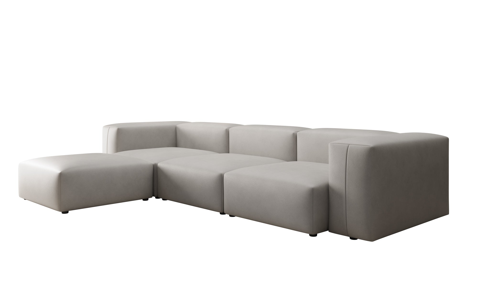 Designer L Sofa Snug in Echtleder