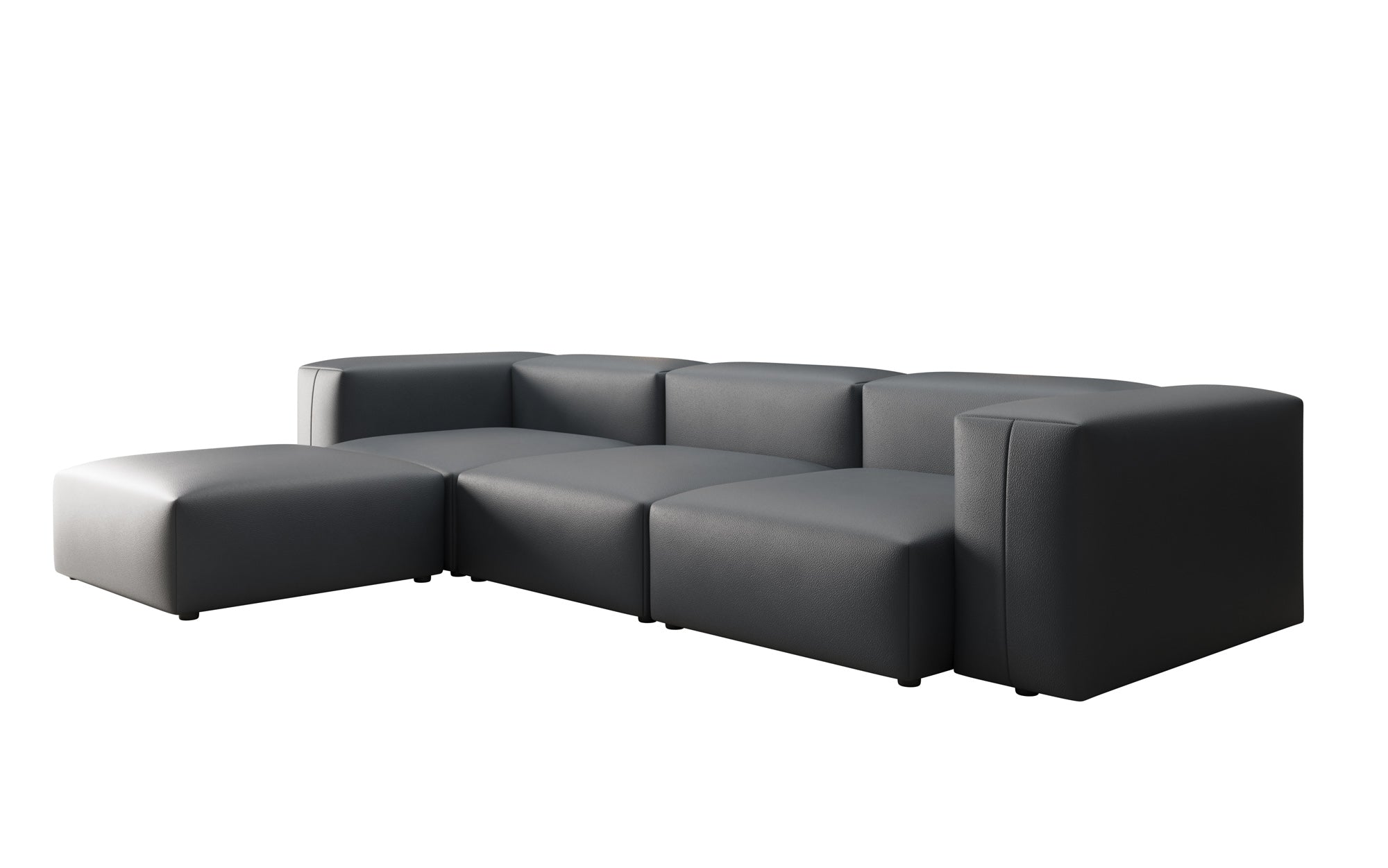 Designer L Sofa Snug in Echtleder