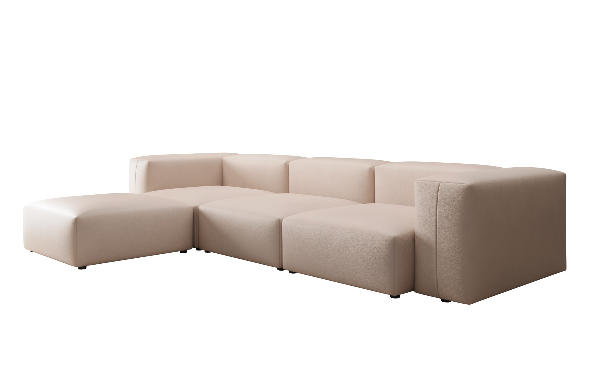 Designer L Sofa Snug in Echtleder