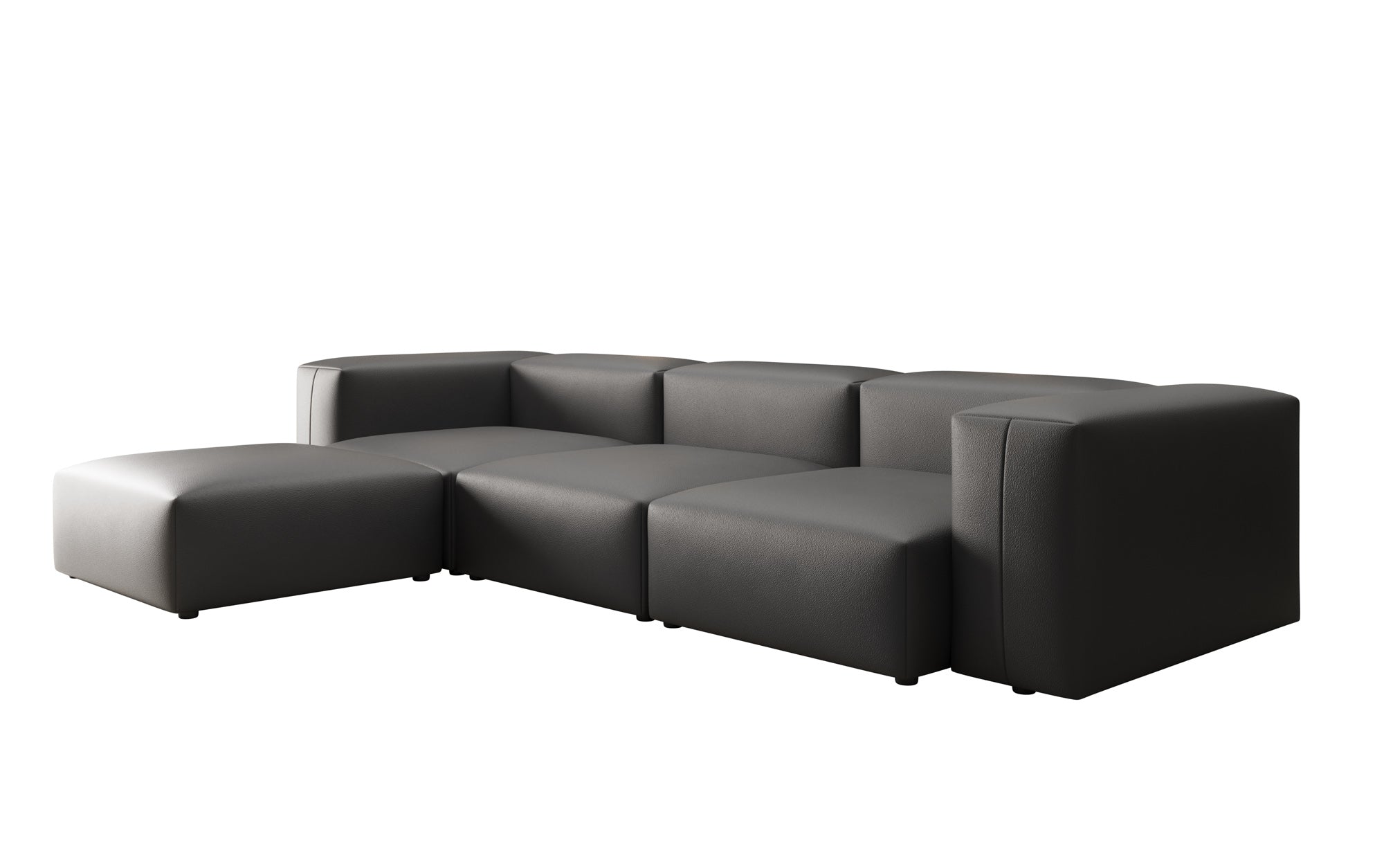 Designer L Sofa Snug in Echtleder