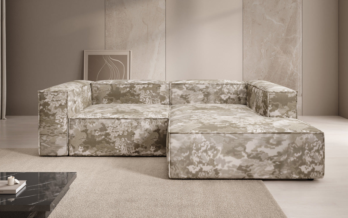 Designer Ecksofa Lesley Mini - Jacquard mit Aquarell-Muster