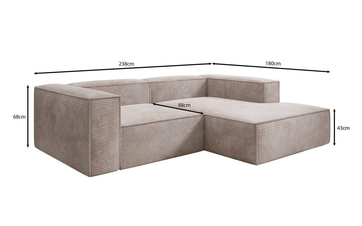 Designer Sofa Lesley L Mini in Cord