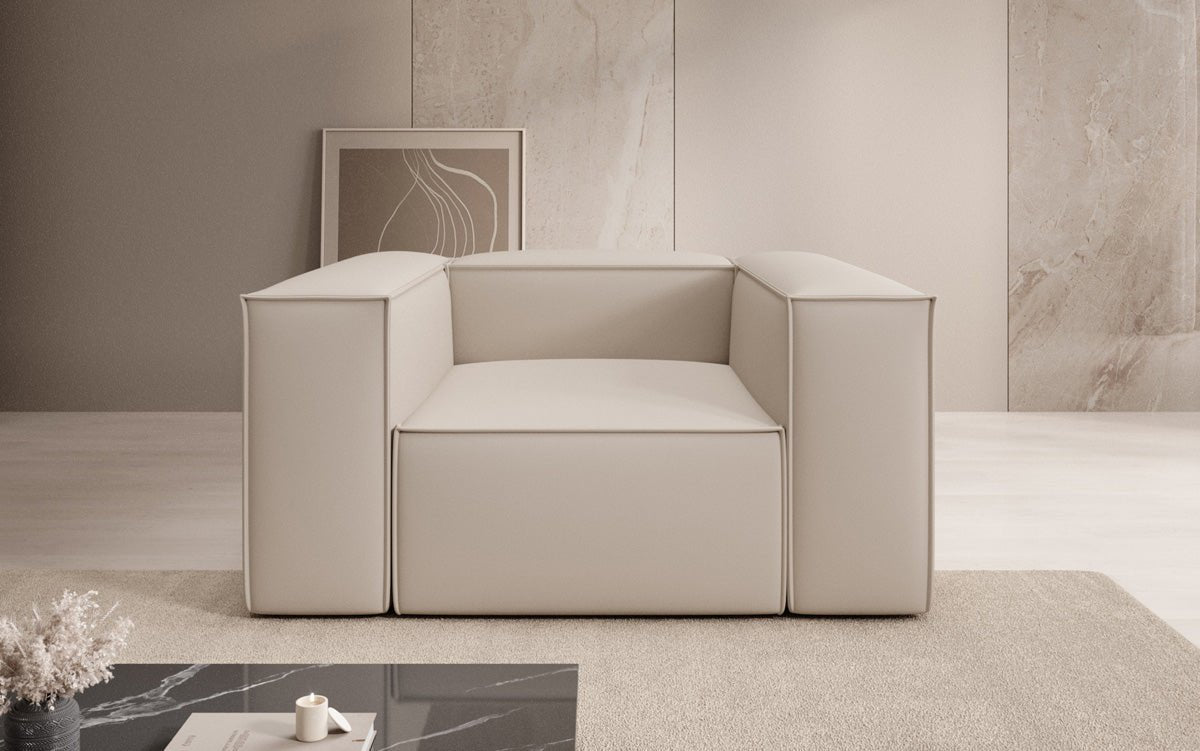 Designer Sofa-Sessel Lesley in Stoff