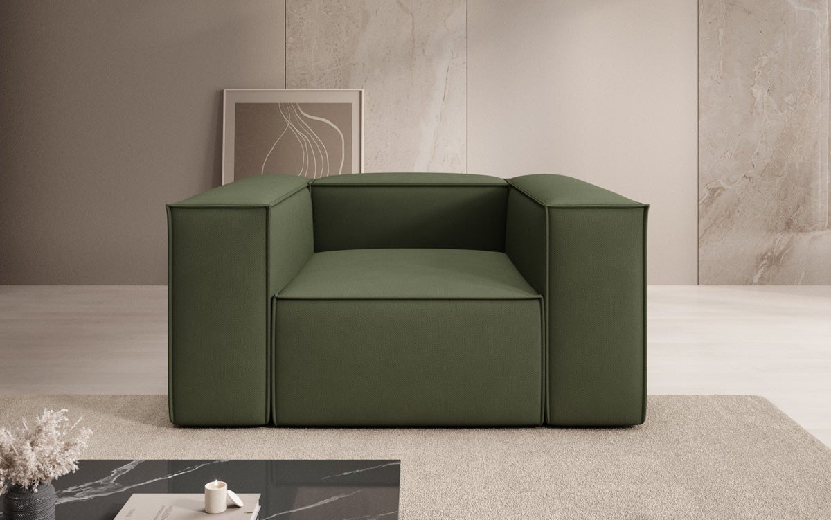 Designer Sofa-Sessel Lesley in Stoff