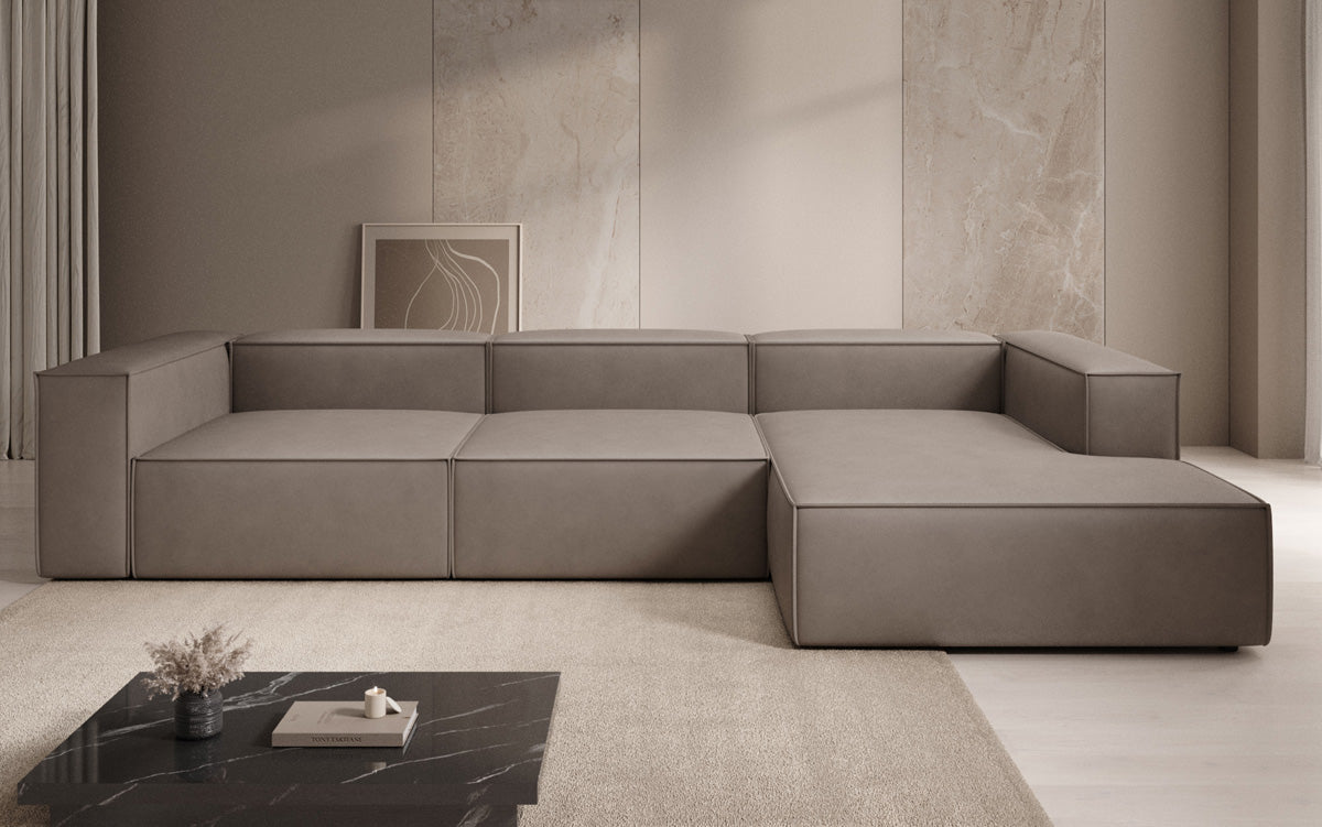 Designer Sofa Lesley L in Echtleder